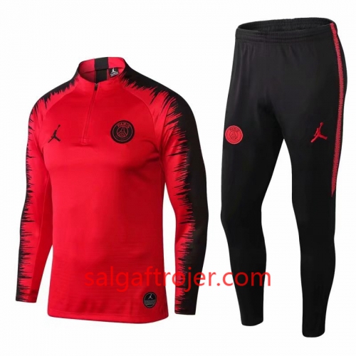 PSG Sweatshirt Dragt Jordan Rød 2018-2019 PSG Sweatshirt Dragt Jordan Rød 2018-2019